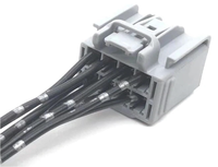 Connecteur Électrique Automobile 8 Broches Femelle en Cuivre 12V 2A pour Harnais de Lève-Vitre de Voiture 7282-3243-40 / 7283-3243-40