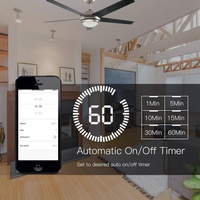 Interrupteur mural tactile intelligent Tuya 2.4G WiFi+RF433, contrôleur de ventilateur de plafond et d'éclairage, contrôle par application Smart Life, programmation de l'horloge