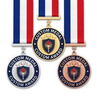 Fabrication sur mesure de médailles métalliques circulaires, badges métalliques, trophées et médailles d'honneur pour les sports