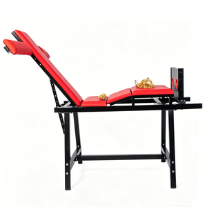 Lit de bondage réglable BANSEY avec repose-pieds en bois, Sedia bondage, Banco de sumision, banc de fessées, outils sexuels - Product Image 3