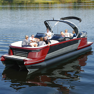 2024 nouvel artisanat de bateau de ponton de fête de luxe avec système de subwoofer Tube de ponton Triple pour la dérive en vente - Product Image 1