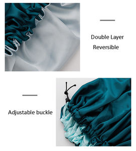 <span class=keywords><strong>Bonnet</strong></span> de cheveux en satin de soie Double couche réversible réglable bande élastique <span class=keywords><strong>bonnet</strong></span> de nuit pour les cheveux naturels et bouclés des femmes - Product Image 4