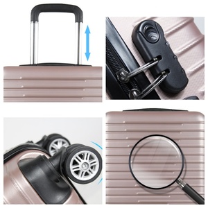 Valise rigide rayée durable avec roulettes pivotantes, serrure TSA et <span class=keywords><strong>fermeture</strong></span> <span class=keywords><strong>éclair</strong></span> YKK pour voyages, affaires, université, OEM/ODM - Product Image 5