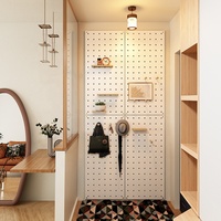 Organisateur mural nordique DIY avec crochets, kit d'organisation en plastique pour accessoires de cuisine et rangement