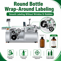 Machine d'étiquetage automatique ZXSMART pour le fond et le corps des bouteilles rondes, pour les cosmétiques, les produits chimiques quotidiens, les huiles essentielles