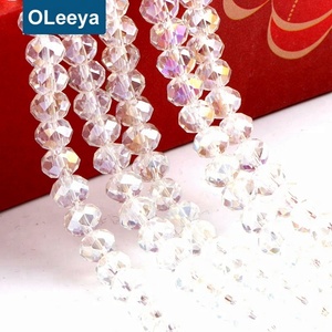 Fabricant de perles en verre cristal Oleeya Rondelle, perles en verre pour la fabrication de bijoux - Product Image 2