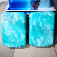 Ensemble de bagages ABS 3 pièces, valise rigide imprimée vagues océaniques, 20, 24, 28 pouces, valise à roulettes, valise de voyage