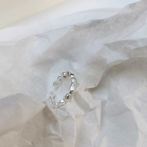 S925 Sterling Silver Geometric <b>Open</b> <b>Ring</b> With Sparkling Fragments Unisex Everyday Wear Jewelry - Product Image 4