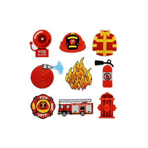 Bán buôn chữa cháy Bộ phận các bản vá lỗi lính cứu hỏa thêu các bản vá lỗi với biên giới sắt trên các bản vá lỗi - Product Image 1