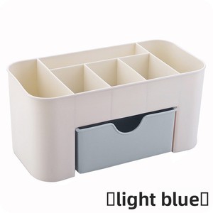Organisateur de cosmétiques moderne et minimaliste en plastique avec tiroirs, boîte de rangement pour pinceaux de maquillage, séparateur de bijoux et de soins de la peau pour bureau et coiffeuse - Product Image 5