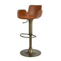Tabouret de bar moderne et minimaliste en stock, tabouret haut de designer avec dossier, style européen, rotatif