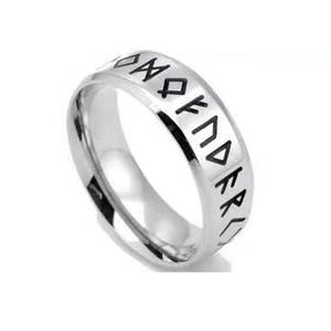 Nordic <span class=keywords><strong>Viking</strong></span> Men Ring acciaio inossidabile Fashion Style Rune Symbol Odin Norse <span class=keywords><strong>Viking</strong></span> amuleto RETRO Rings Jewelry - Product Image 1