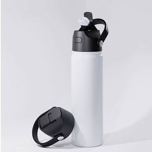 Custom logo 22oz Double Wall Wide Mouth Travel Tumbler Stainless Steel DIY Suablimation Blanks Water Bottle with Leak Proof Lid - Product Image 1