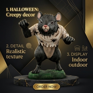 Topi lupo mannaro fantasma <span class=keywords><strong>albero</strong></span> di Halloween banco infestato scheletro senza testa strega arco zucca gigante spaventapasseri torre felice <span class=keywords><strong>male</strong></span> - Product Image 1