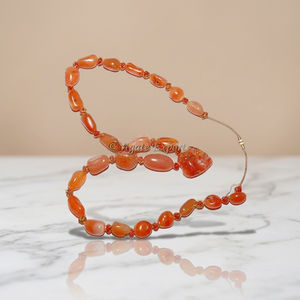 Collares de cuentas de cornalina roja al por mayor, cuentas de jade - Product Image 3