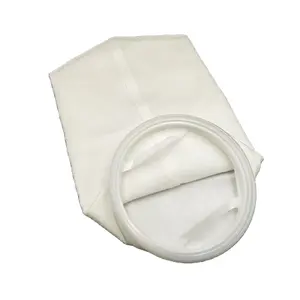 Bolsa de filtro líquido de agua Industrial, anillo de plástico polipropileno pp, 1, 10, 50, 100 micras