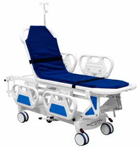 Profesyonel yatak acil ambulans hastane Transfer sedyesi hidrolik katlanır hasta sedye