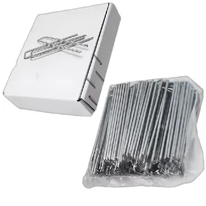 Galvanizado paisagem grampos 6 polegadas 50 pack 11 calibre cavilhas terrestres/paisagem tecido grampo