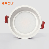 ERDU Downlight réglable, nouveau design, 10W, COB, en aluminium, encastré au plafond, spot LED rond