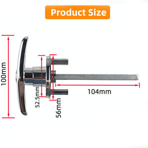<strong>Customization</strong> Silver 104mm Canopy Replacement <strong>T</strong> <strong>Handle</strong> Garage Roller Door <strong>Lock</strong> with 2 Keys - Product Image 4