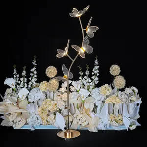 Direct Wholesale 1.5m New Wedding Props Hotel Layout Lights T Decorative Lights Lead Wrought Iron Butterflies And Birds