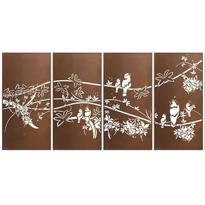 Paneles Decorativos para Cercas de Jardín de Acero Corten Cortados con Láser, Económicos, Resistentes al Agua y a la Intemperie, Iluminados, para Interiores y Exteriores, Fáciles de Instalar - Product Image 3