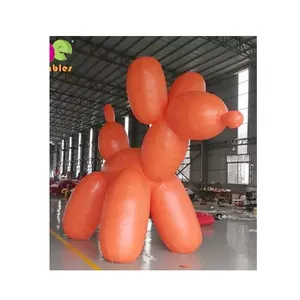 Özelleştirilmiş reklam promosyon dekorasyon dev turuncu şişme balon köpek modeli