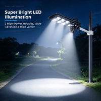 Lampe solaire de rue avec caméra CCTV 4MP, capteur de mouvement PIR 4G, lumière de sécurité extérieure étanche pour cour résidentielle ou commerciale