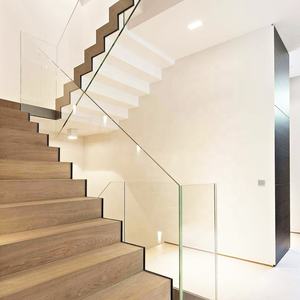 강화유리 계단 난간 현대식 투명 난간 기둥 없는 안전 난간 - Product Image 5