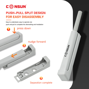 Đồ nội thất phần cứng cửa tủ quần áo đệm mềm đóng van điều tiết đẩy hệ thống mở - Product Image 2