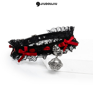 Gargantilla sexy, anillo de cuero SM para el cuello, lazo de encaje, dulce y lindo, accesorio sencillo estilo Lolita, campana, juguete sexual - Product Image 2
