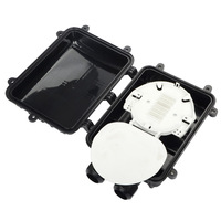 FTTH 12 24 48 Core 2 Port Optical Fiber Cable Joint Closure IP65 12 Fiber Horizontal Splice Box Enclosure