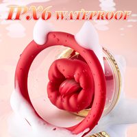 Masseur mammaire, stimulateur clitoridien, dispositif de succion de mamelons à effet de léchage de langue, accessoires pour jeux de rôle féminins