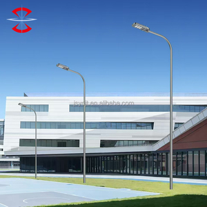 8M chiều cao 12m ngoài trời hình bát giác hình nón tròn cực năng lượng mặt trời mạ kẽm cong ánh sáng đường phố cực với cánh tay đèn đường bài để bán - Product Image 5