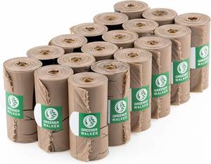 Bolsa para excremento de perro biodegradable de almidón de maíz 100% compostable con logotipo personalizado y alta capacidad - Product Image 1