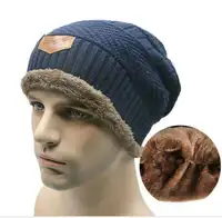थोक झुकना केबल बुनना एक्रिलिक थर्मल गर्म पुरुषों ऊन टोपी टोपी सर्दियों beanie