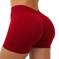 Shorts de sport sans couture pour femme CIYING avec logo personnalisé, dos en V, effet push-up, pour gym, yoga et fitness, invisibles, avec effet froncé aux fesses