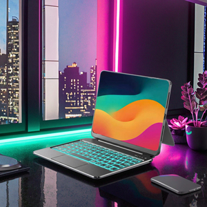 Bàn phím rời RGB Magic <span class=keywords><strong>Keyboard</strong></span>, pin lớn 800mAh, kết nối không dây, nam châm, bàn di chuột kiểu kéo cắt, dành cho <span class=keywords><strong>iPad</strong></span> 11 inch - Product Image 1