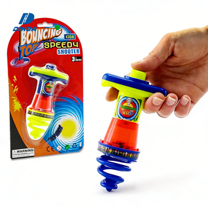 Jouet <span class=keywords><strong>toupie</strong></span> lumineuse pour enfants avec <span class=keywords><strong>action</strong></span> rebondissante et tireur rapide, jeu de gyroscope classique pour le plaisir familial en intérieur - Product Image 1