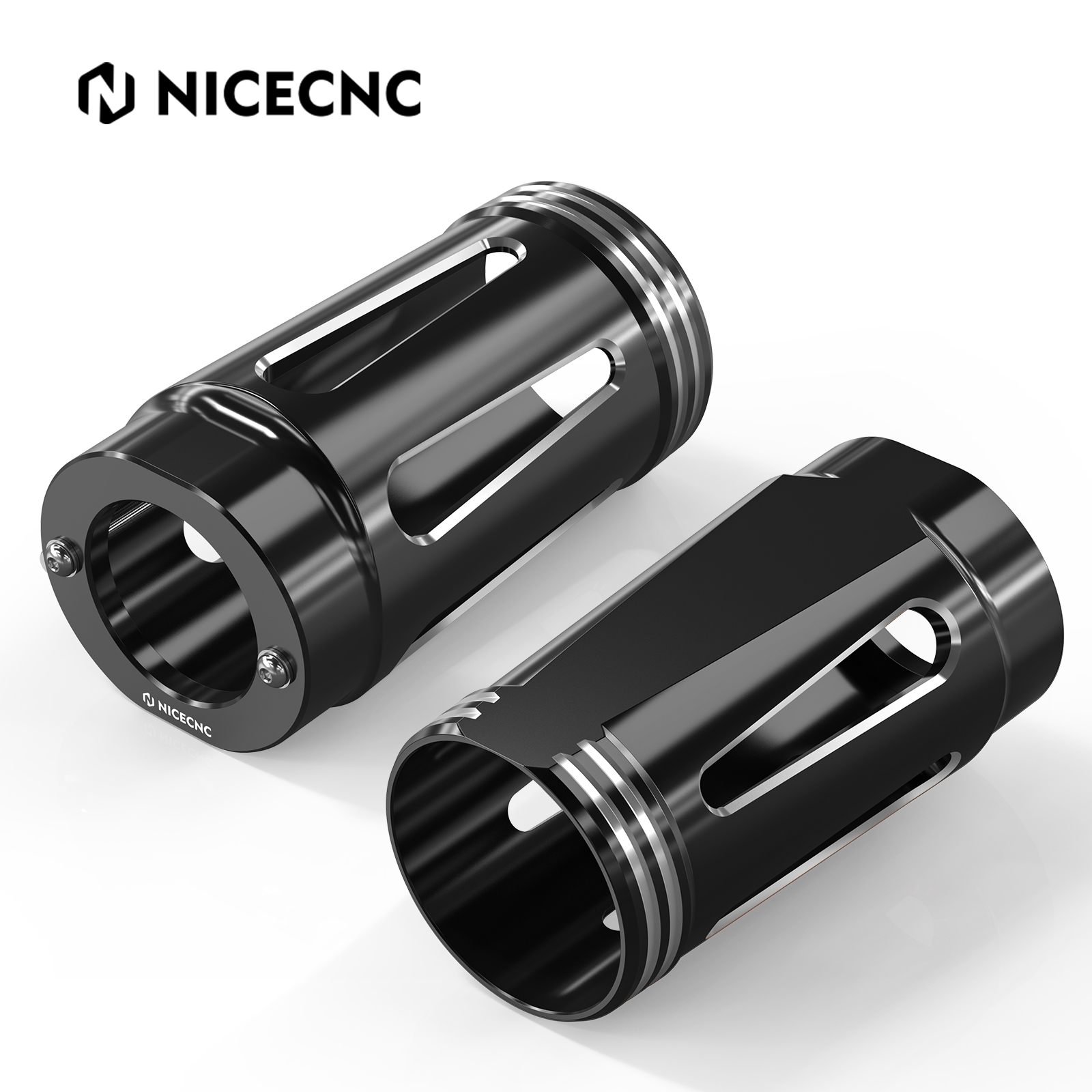 NiceCNC アルミCNCフロントフォークチューブスライダーカバーアッシー