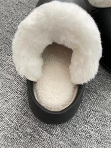 Unisex Fluffy Fashion EVA Fur Home Indoor Fuzzy Outdoor Waterproof <strong>Ladies</strong> Men <strong>Moccasin</strong> 4cm Plush Slides <strong>slippers</strong> - Product Image 4