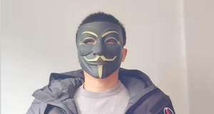 Costume cosplay di Halloween V per Vendetta Halloween facepiece, volto di arbitro/acker - Product Image 5