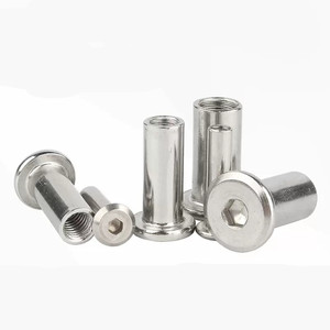 Écrous à tête plate à filetage interne, écrous cylindriques, écrous à douille hexagonale M3 M4 M5 M6 <span class=keywords><strong>M10</strong></span> M12 - Product Image 5
