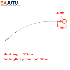 Dipstick oli mesin Orange oranye dan perak 304 Dipstick baja tahan karat 580mm untuk Audi A4 Quattro 2005-2009 06D115611B - Product Image 2
