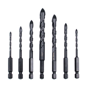 Mr <b>Drill</b> Hex Shank Masonry <b>Drill</b> <b>Bit</b> Set 3-12mm Spiral For Tile Ceramic Wall Drilling - Product Image 1