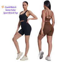 Short de sport élastique à taille haute pour femmes Logo personnalisé Fitness Yoga Bike Run Cycle Shorts-Motif solide