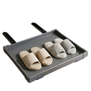 Meuble à chaussures coulissant en alliage d'aluminium anti-humidité, à poser sous la porte, avec plateau extractible, 1er étage - Product Image 1