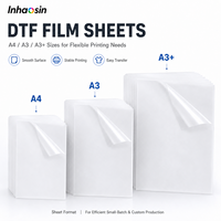 Feuilles de film DTF à encre blanche thermocollante personnalisées de qualité supérieure, format A3 A4, papier d'impression, 1000 pièces, PET pour vêtements