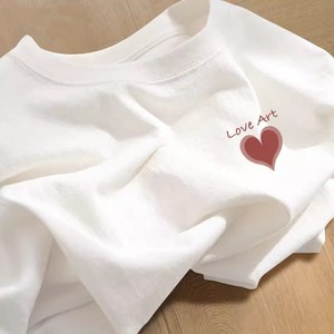 Camiseta de verano de diseño de marca de moda para mujer Original American Heavyweight Regular White Cotton Knitted Media manga Cartoon One - Product Image 1