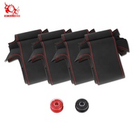 Penutup roda kemudi kulit jahit tangan mobil untuk Mazda 2 3 6 CX-5 CX-9 CX-3